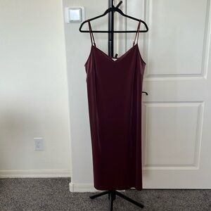 Time and Tru Wine Velvet Dress. XL (16-18)